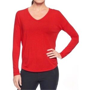 EUC ATHLETA Cloudlight Cowl Red Relaxed Top!